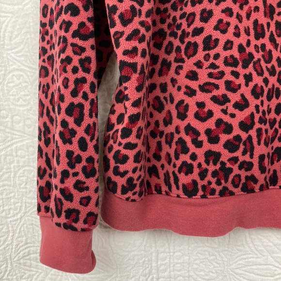 Nike Red Leopard Print Sweatshirt sz XL - Picture 5 of 12